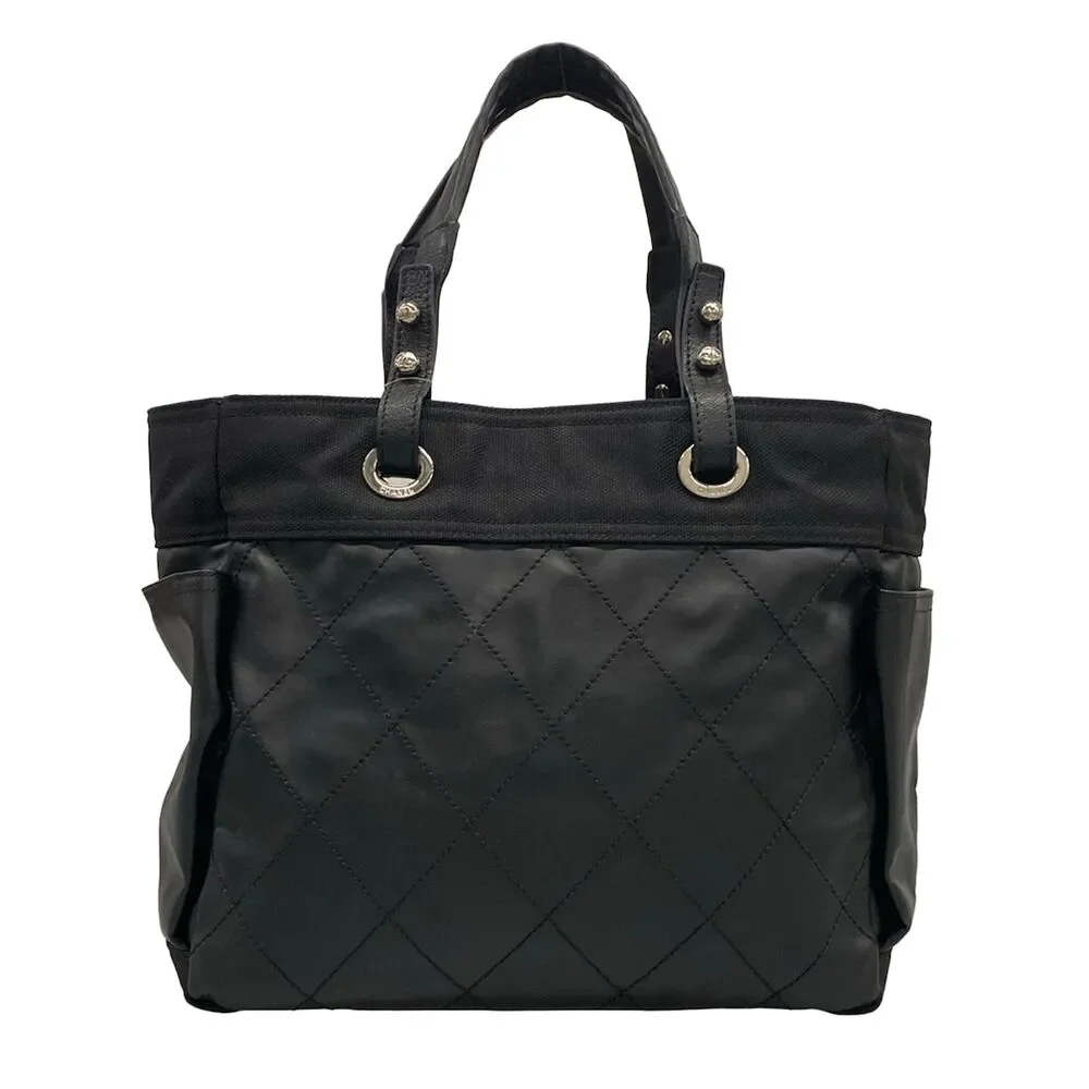 Chanel Paris Biarritz Tote GM Tote Bag Coated Canvas Nylon